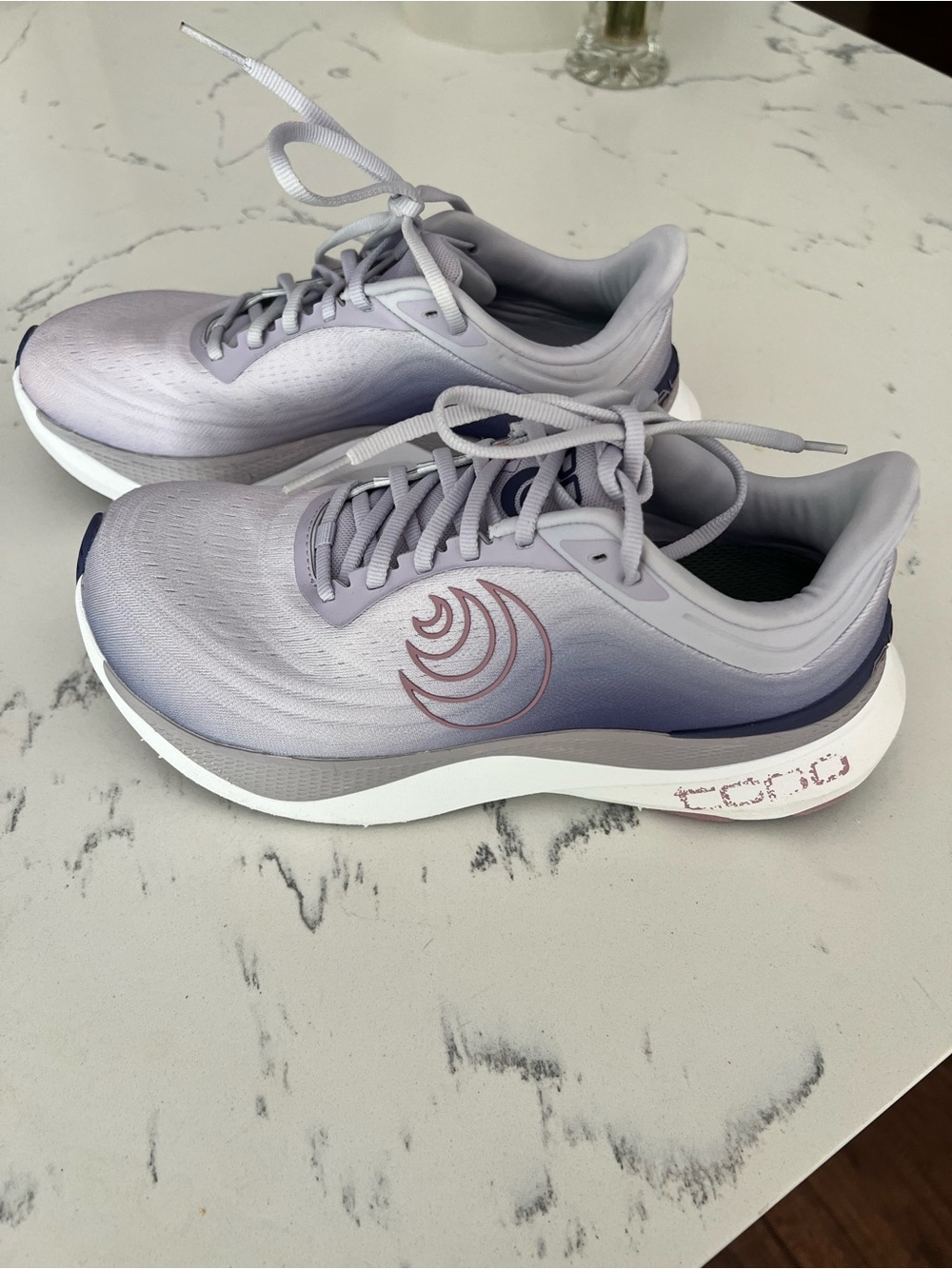 Light purple running shoes